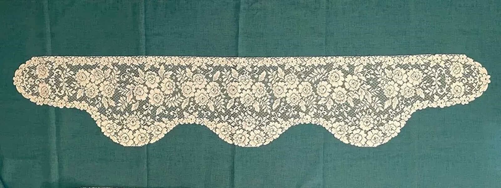 Heritage Lace Mantel Scarf Victorian Rose Ivory 84" x 15.5" Livingroom