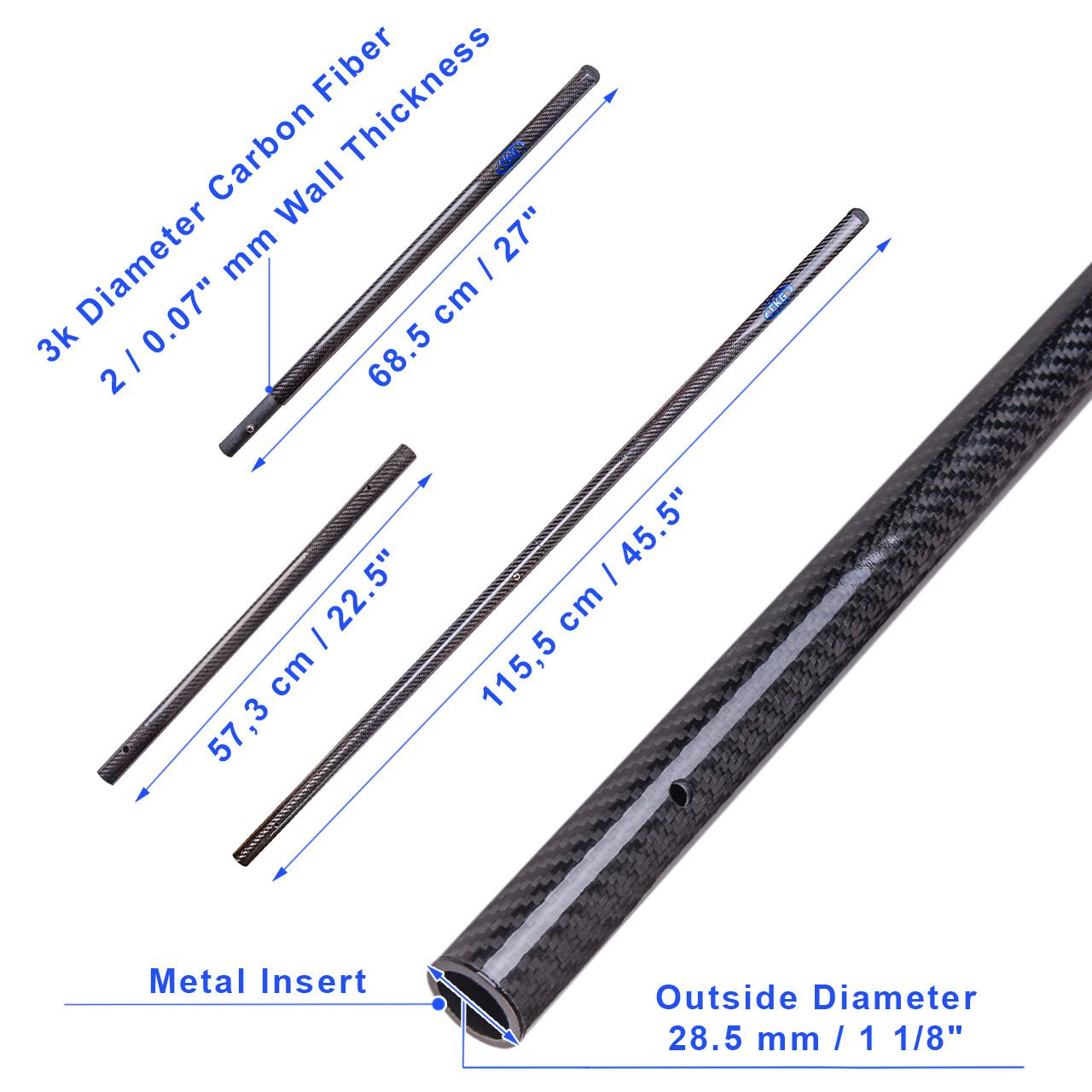 CKG Sand Scoop Metal Detecting Detector Shovel Long Carbon Fiber Handle Pole