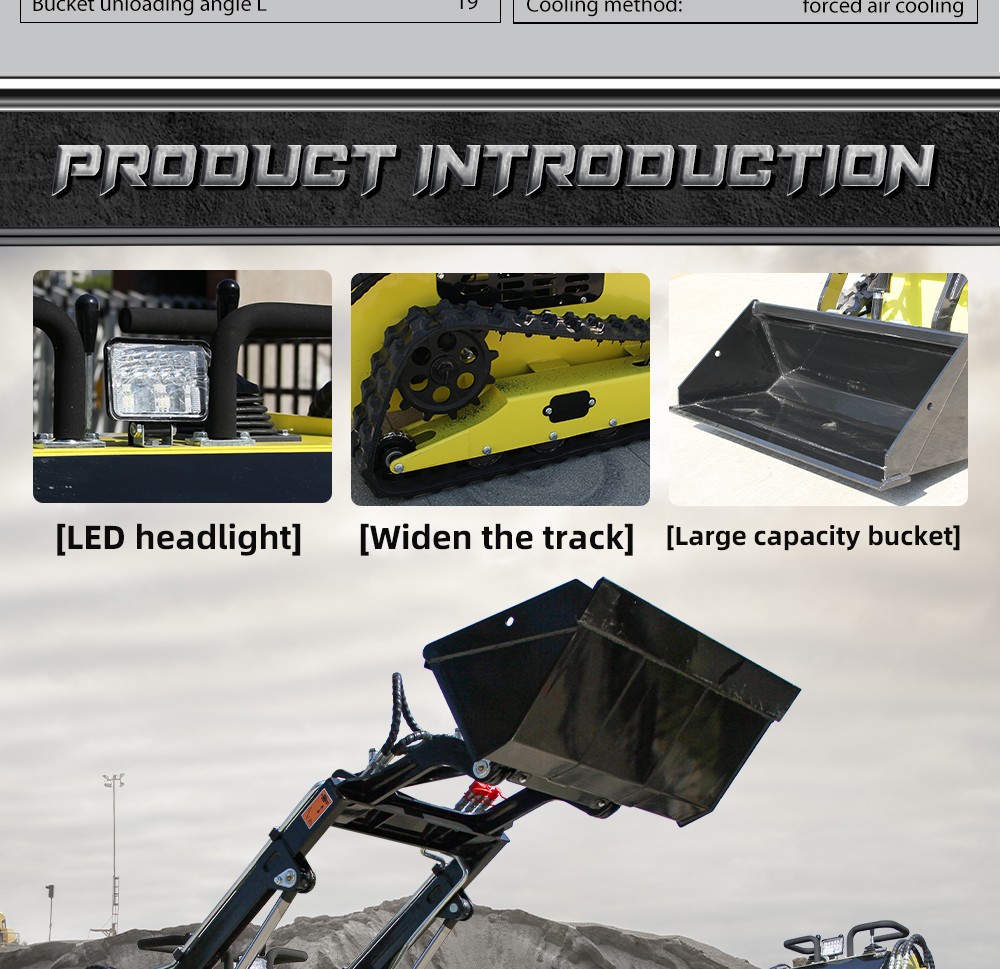 13.5HP Mini Skid Steer Track Loader with Hydraulic Drive