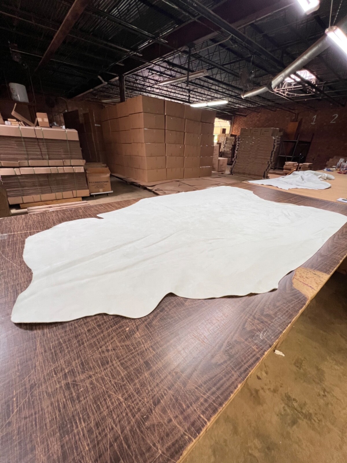 White Suede Leather Hide Upholstery Whole Full Cow Hide ~30 Square Feet