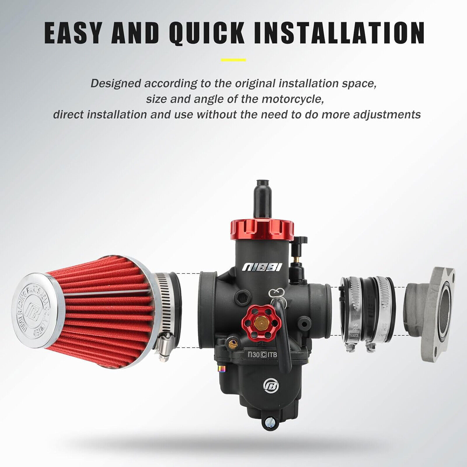 NIBBI 28mm Carburetor Complete Kit For Hawk 200 250 TBR7 DB36 ATV Dirt Bike XPRO