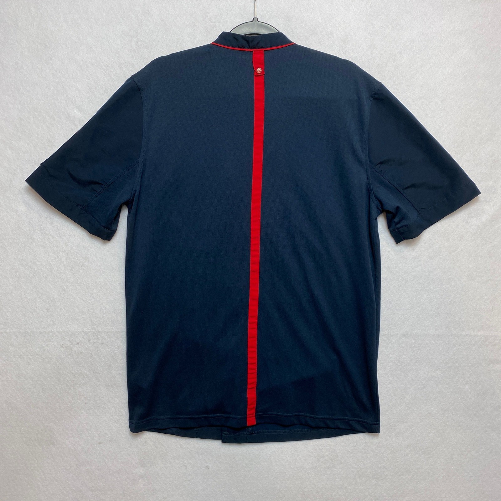 Chick fil A Chef Jacket Uniform Mens Size M Navy Blue Short Sleeve Team Style