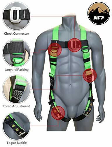 Fall Protection Safety Harness Lanyard Construction Roofing Combo Kit ANSI OSHA