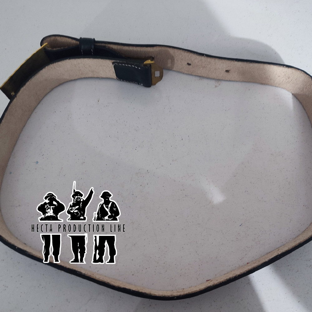 US Army Repro Leather Belt Brass Eagle Buckle – Civil War to WWII Era