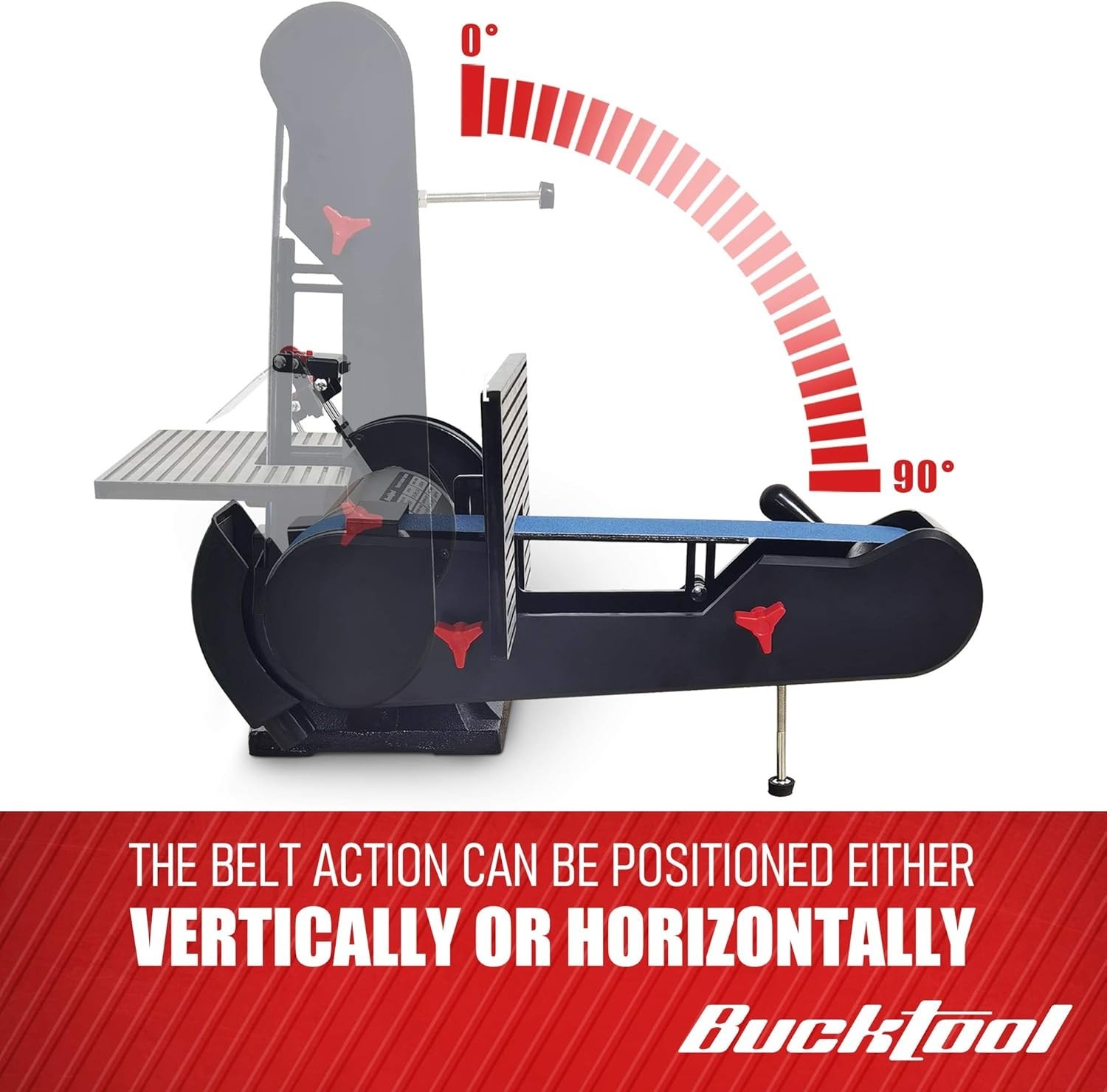 Bucktool Combo 2" x 42" Belt Sander 6" Bench Grinder, Knife Sharpener BG2600