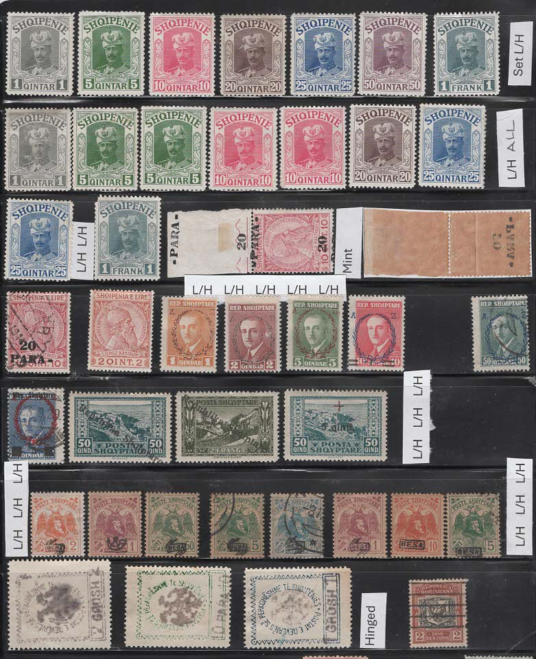Albania stamps from early 1900 colection