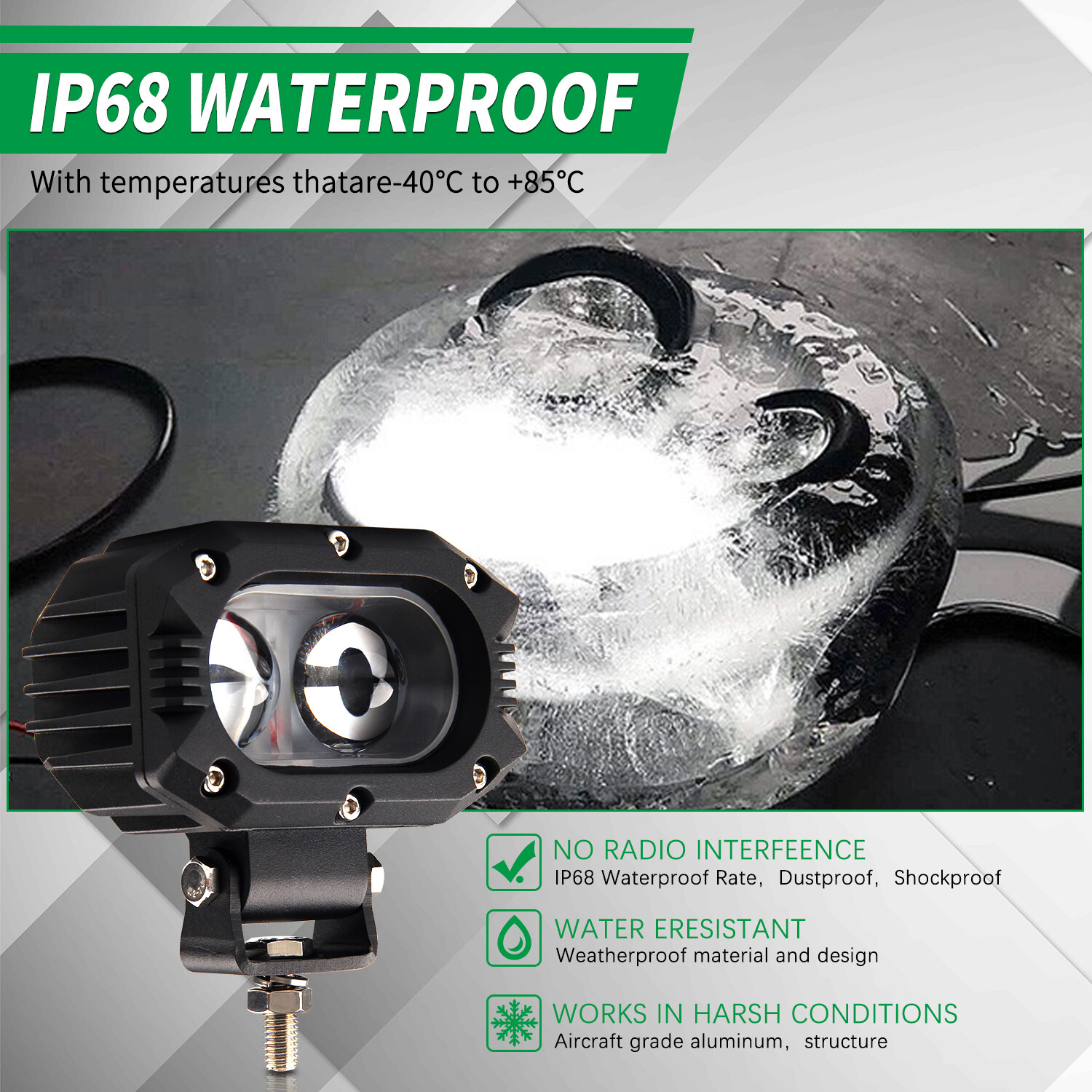 For Ford F150 Raptor 52" Curved LED Light Bar Roof Brackets + 4" Pods Wire Kit