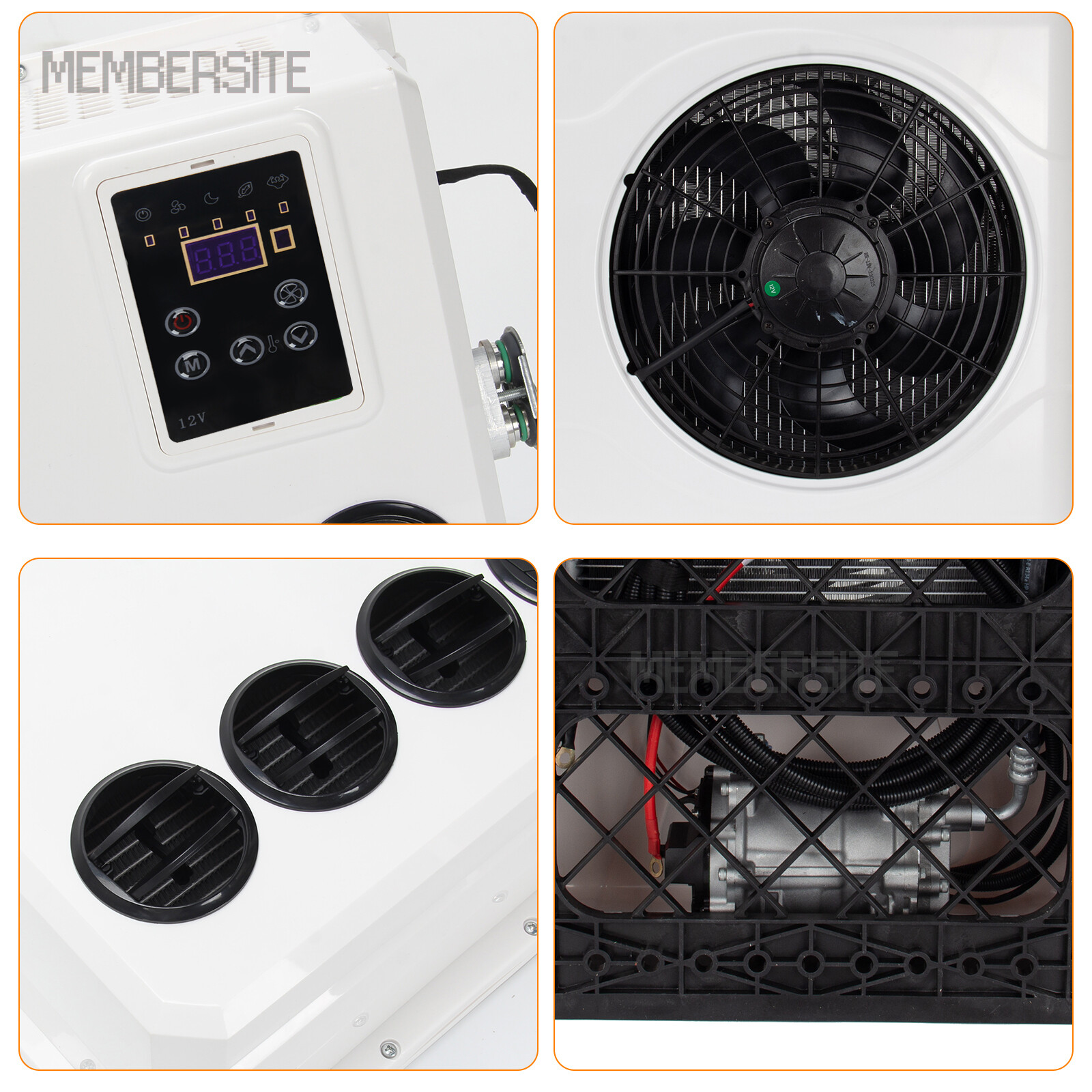 12000 BTU 12V Split AC Truck Cab Air Conditioner For Semi Trucks Bus RV Caravan