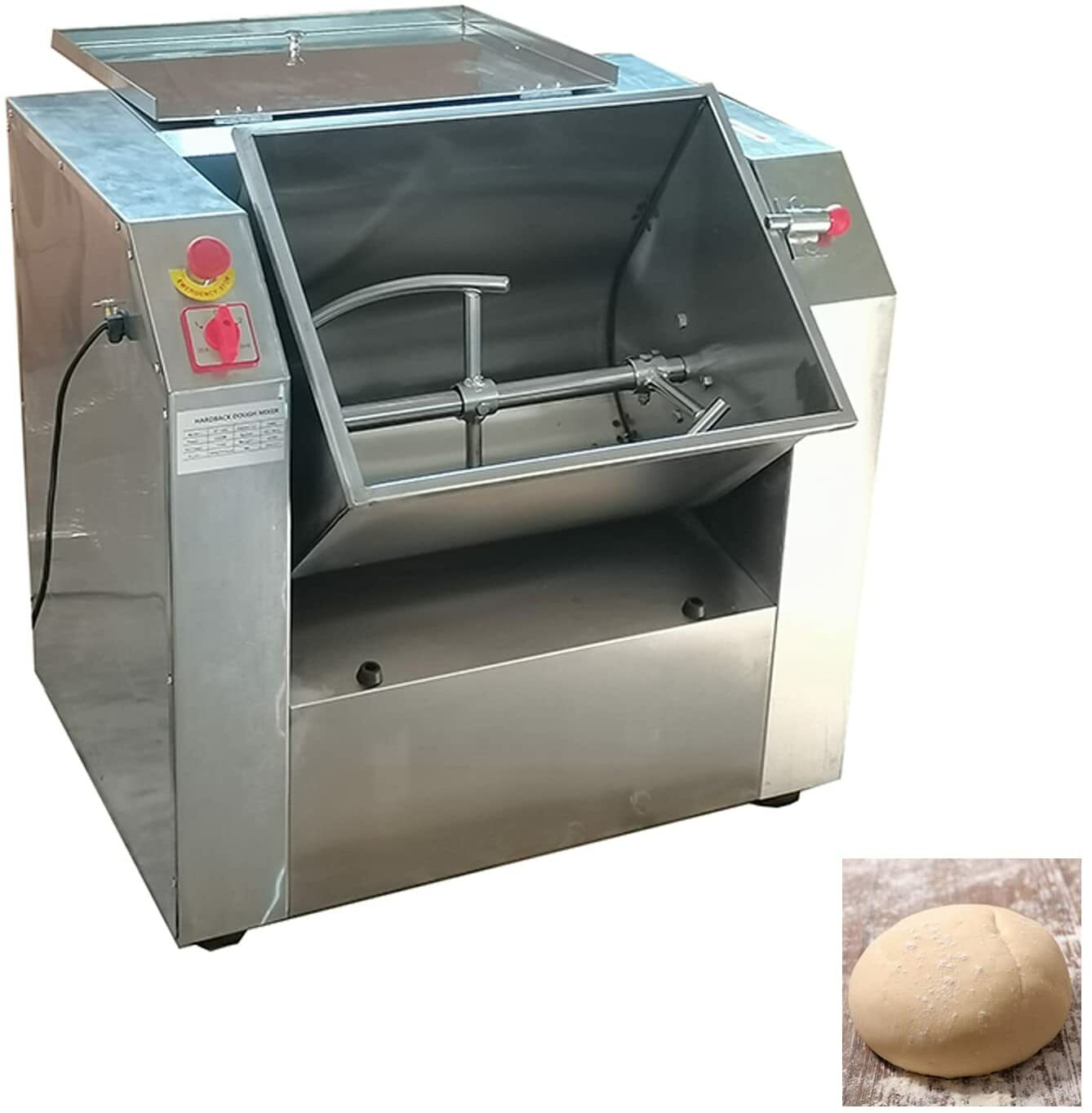 Upgrade 50QT Commercial Dough Mixer Mixing Machine 110V 25KG Dough Blender New