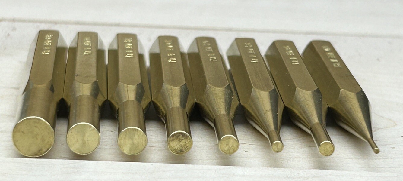 Precision Brass Drive Pin Punches MADE IN USA Hex Punch Set Drift Gunsmithing
