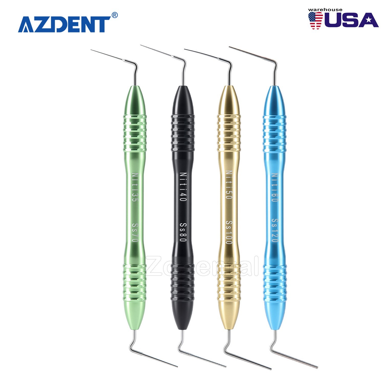 Condensador de endodoncia dental chicos de percha enchufes mano inoxidable niti