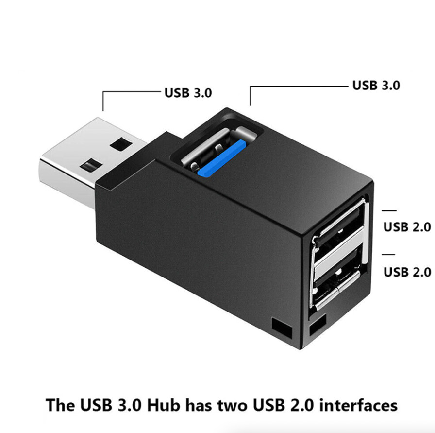 3Port USB 3.0 Hub Portable High Speed Splitter Box For PC Notebook Laptop lotNEW