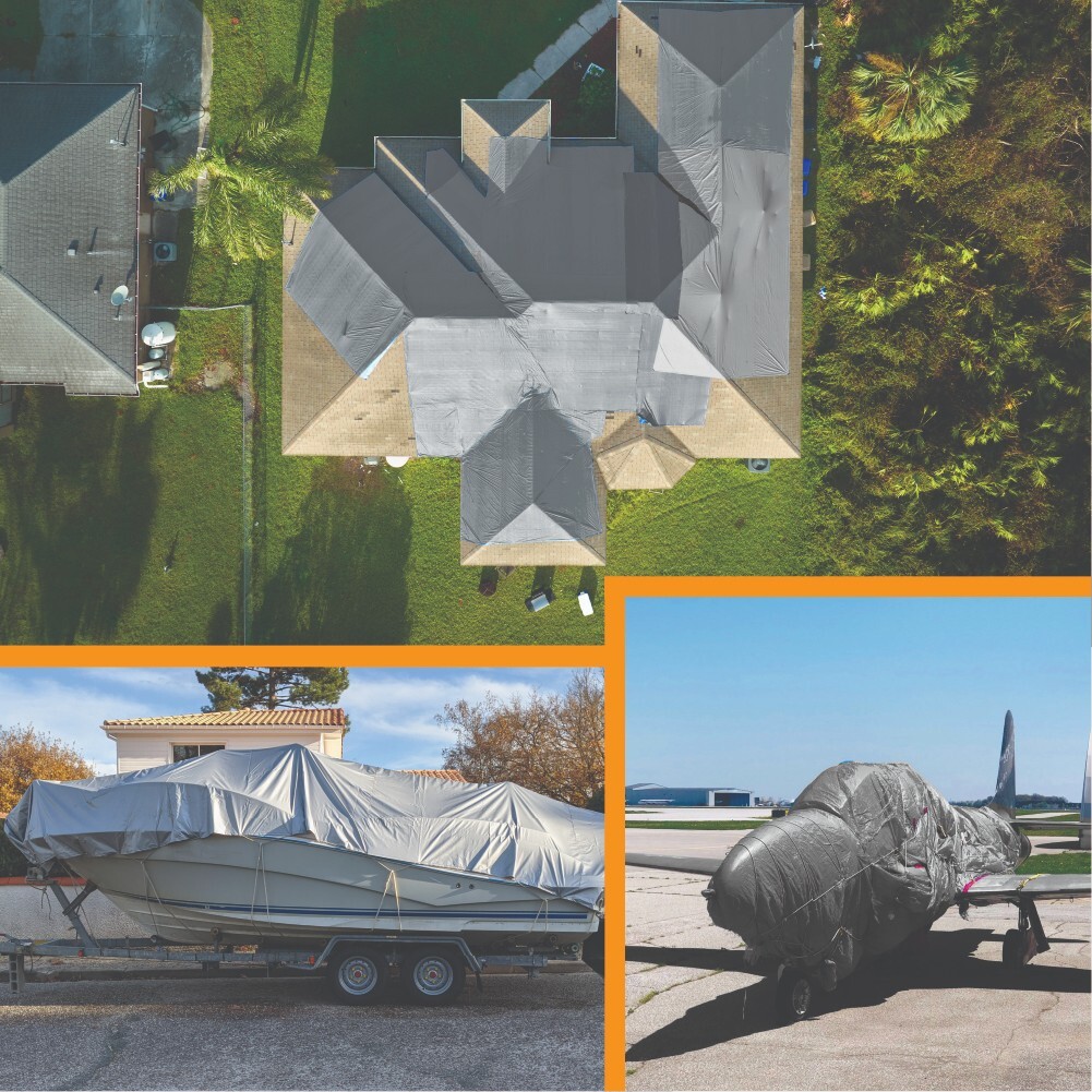 Heavy Silver/Black Tarp - 10 MIL Multipurpose UV Resistant, Waterproof Tarp