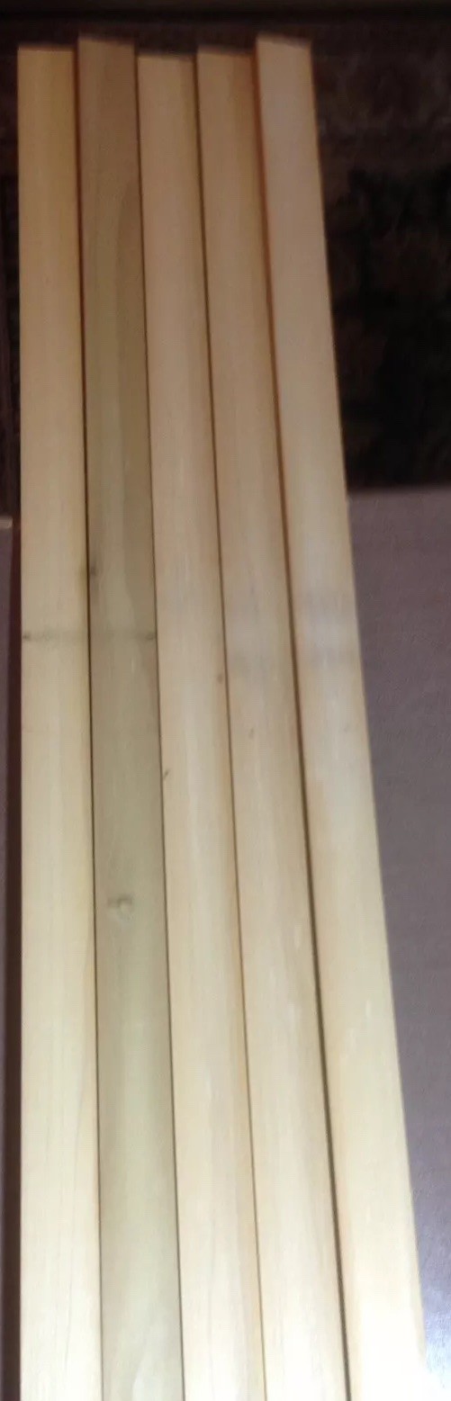 Poplar hardwood Lumber 5 Pieces 3/8"x 1-1/2"x58"+