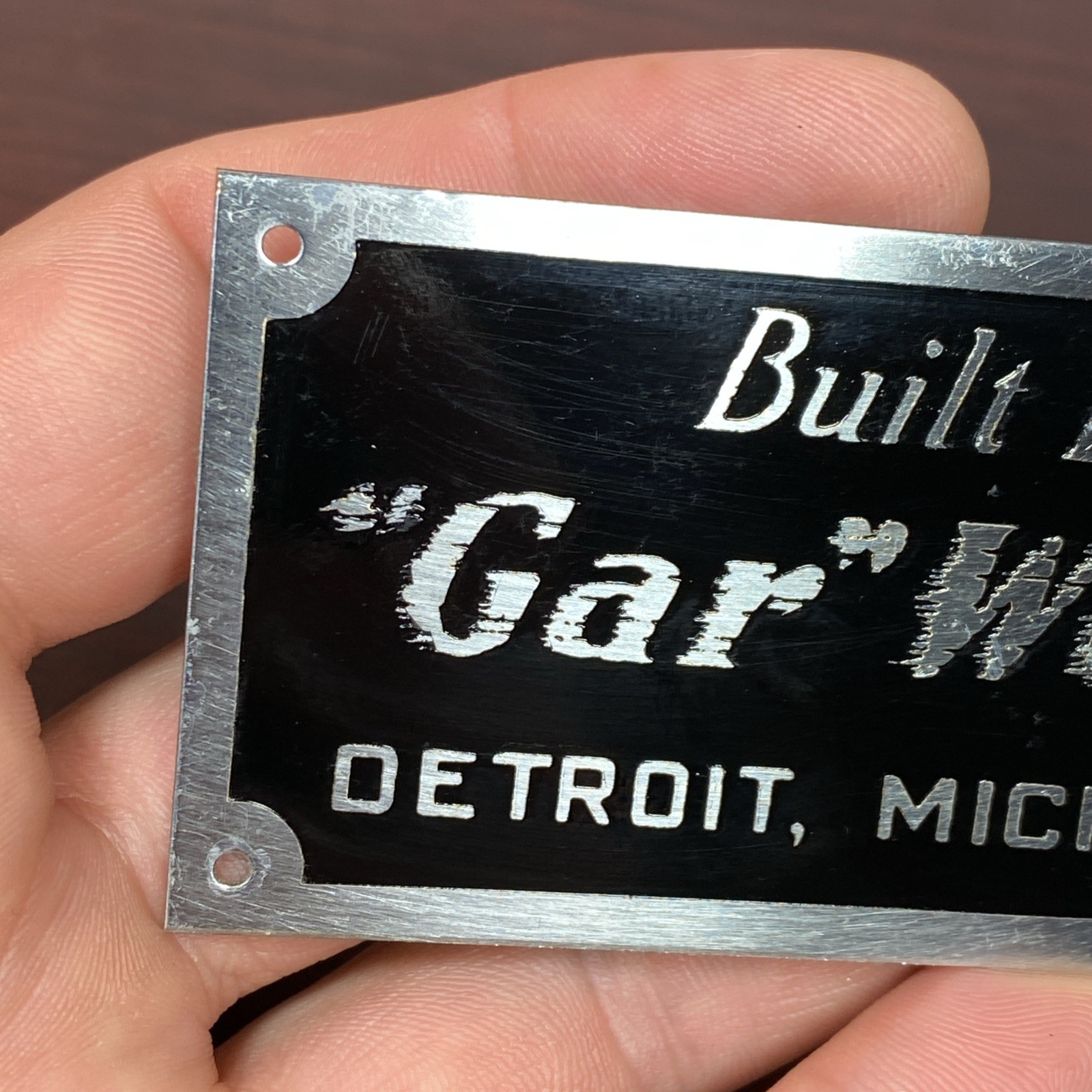 Gar Wood Detroit Mich USA Custom Motor Boats Nameplate Sign