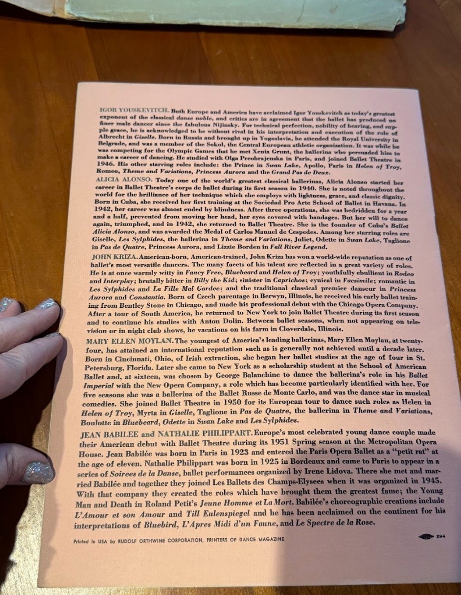 RARE! 1951-1952 The Ballet Theatre Annual Portfolio of Portraits George Lynes