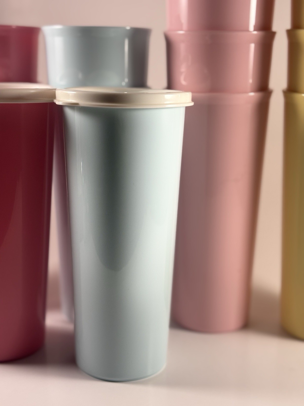Vintage Tupperware 16oz Impression Tumbler Pastel (Set Of 12) Brand New Unused