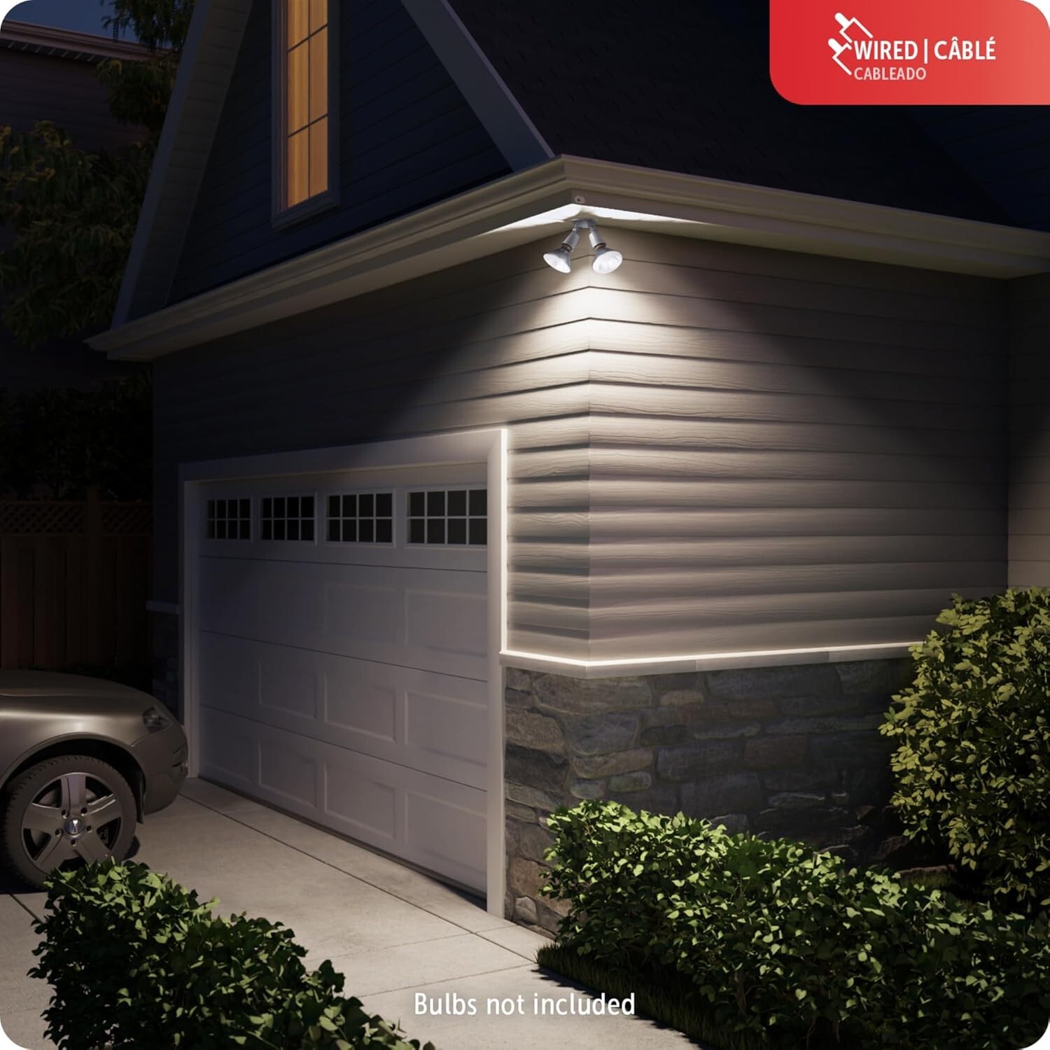 Outdoor Dusk to Dawn Floodlight – Weatherproof Security Light – Motion Sensor