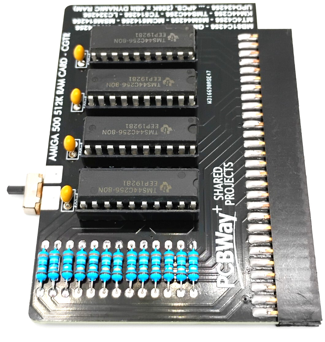 Commodore Amiga 500 Ram Expansion A501 Clone 512KB + Switch - Fast USA Seller