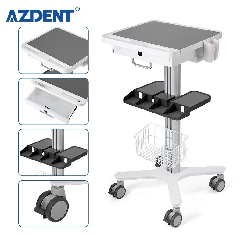 Dental Medical Endodontics Intraoral Scanner Cart Storage Trolley built-in plug