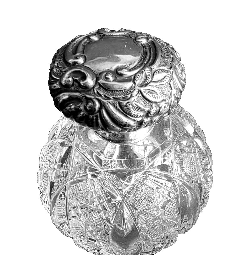 Fine Large Sterling Silver Topped Perfume Bottle Eyewinker Chester England 1899