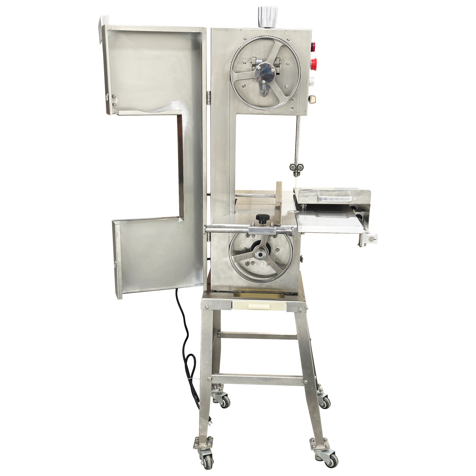 Electric Bone Saw Commercial Frozen Meat Cutter Stainless Steel Band Saw 110V
