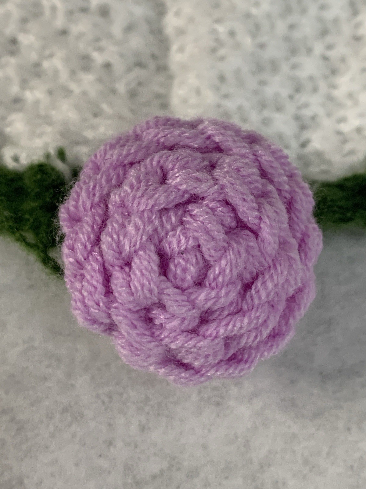 Crochet Purple Tulip Flower Bouquet Throw Blanket Handmade Knitted Ultra Soft