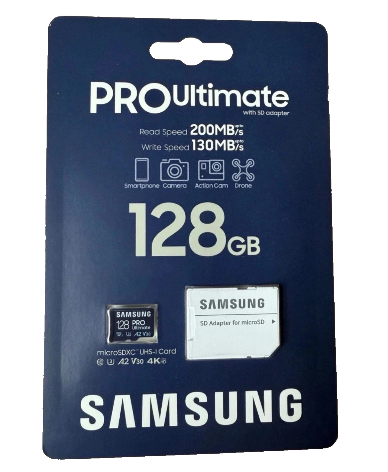 Samsung Pro Ultimate and Adapter 128GB micro SDXC Memory Card