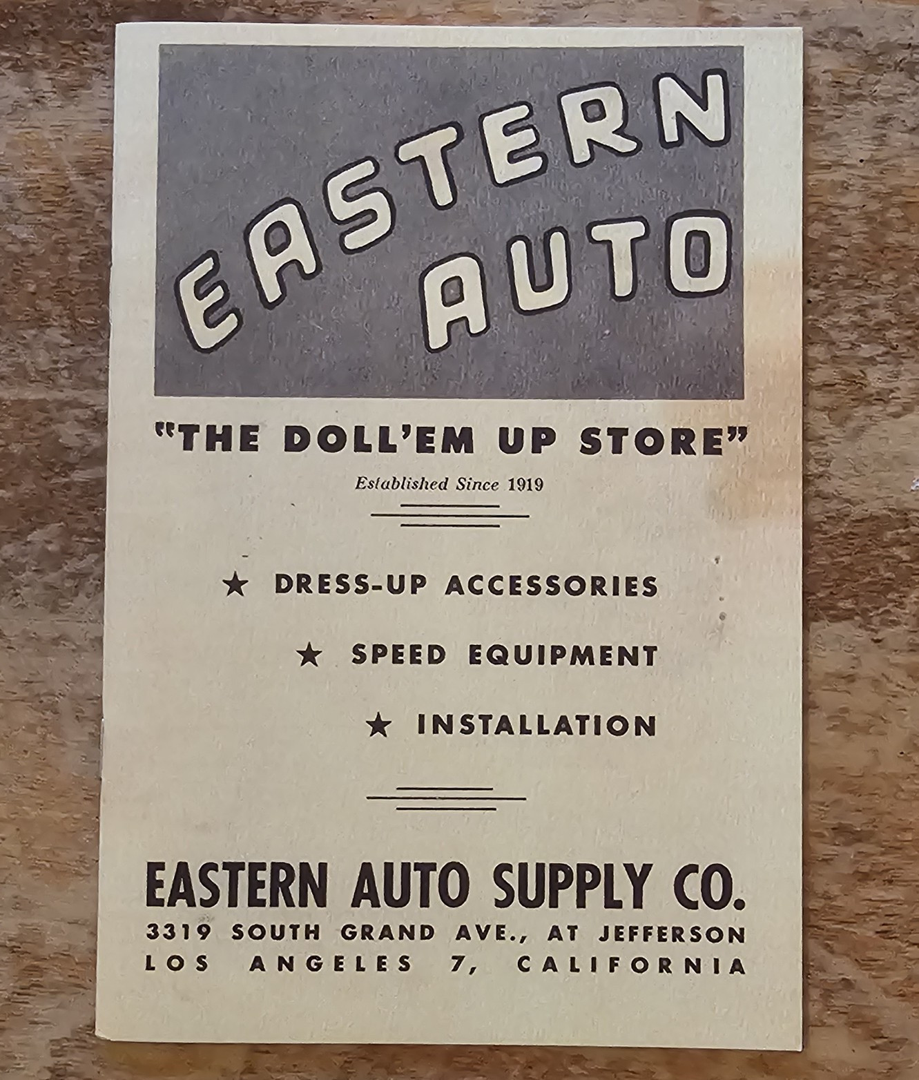 1948 Eastern Auto Accessories Catalog hot rod custom speed shop Cal auto ford V8