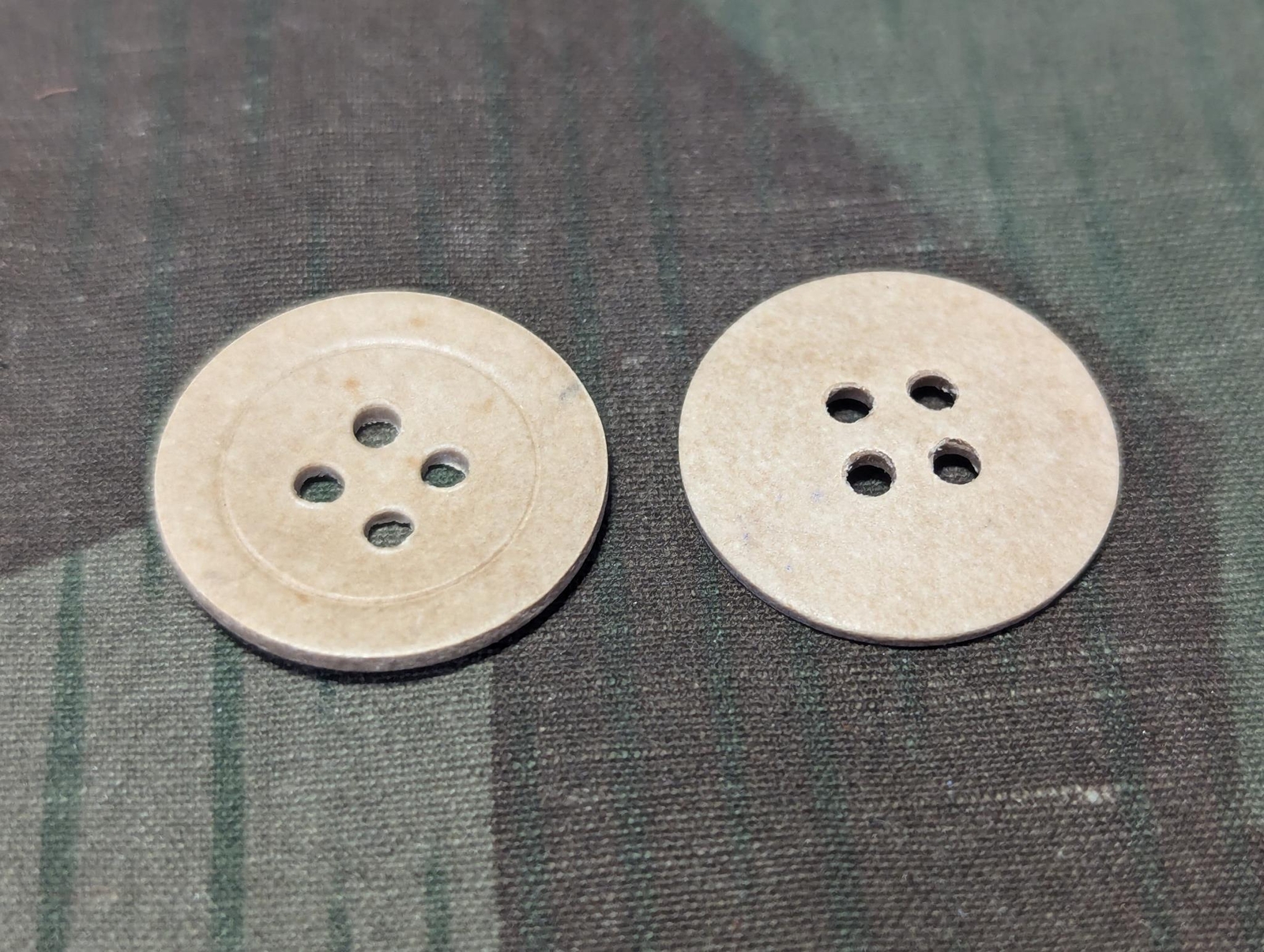 Original WWII German Pressed Paper 19mm Buttons (Lot of 10) Vintage 1940s 1930s