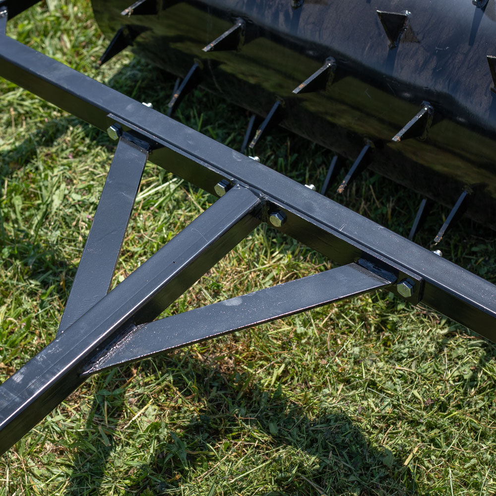 Titan Attachments 3 FT Tow-Behind Drum Spike Aerator Holds up to 25 Gal Water