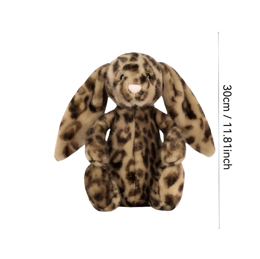 Jellycat Cobblehop Leopard Bunny Plush Toy Doll Soft Stuffed Gifts With Dust Bag