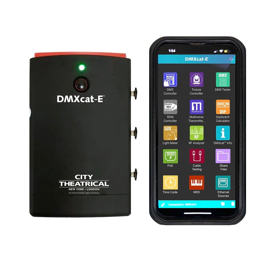 City Theatrical DMXCAT-E Ethernet DMXcat Multi Function Test Tool System