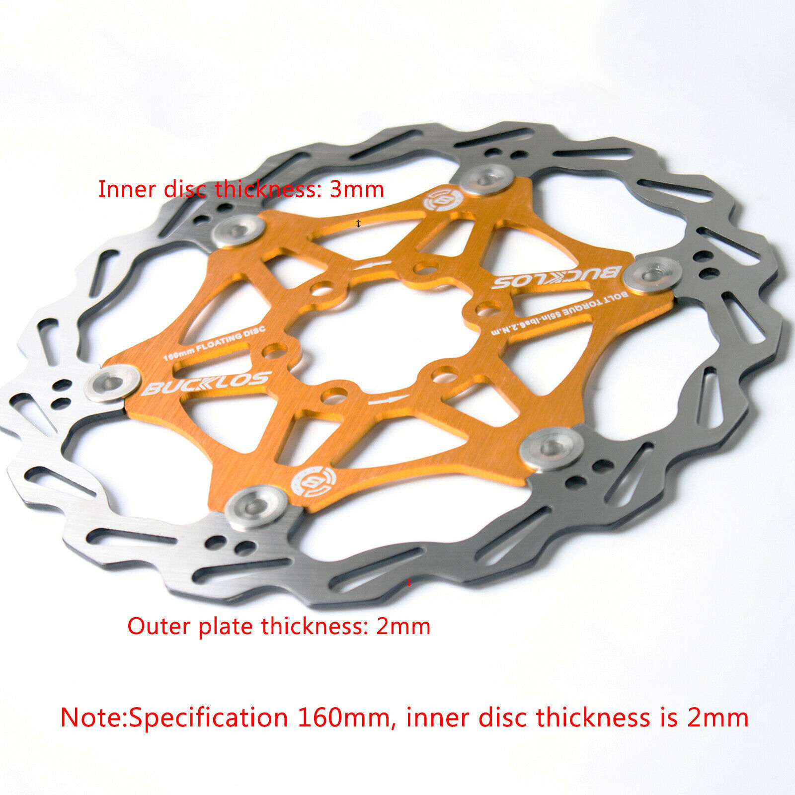 1/2pcs Floating Disc Brake Rotor 160/180/203mm 6Bolt MTB Bike Rotor Bicycle Part