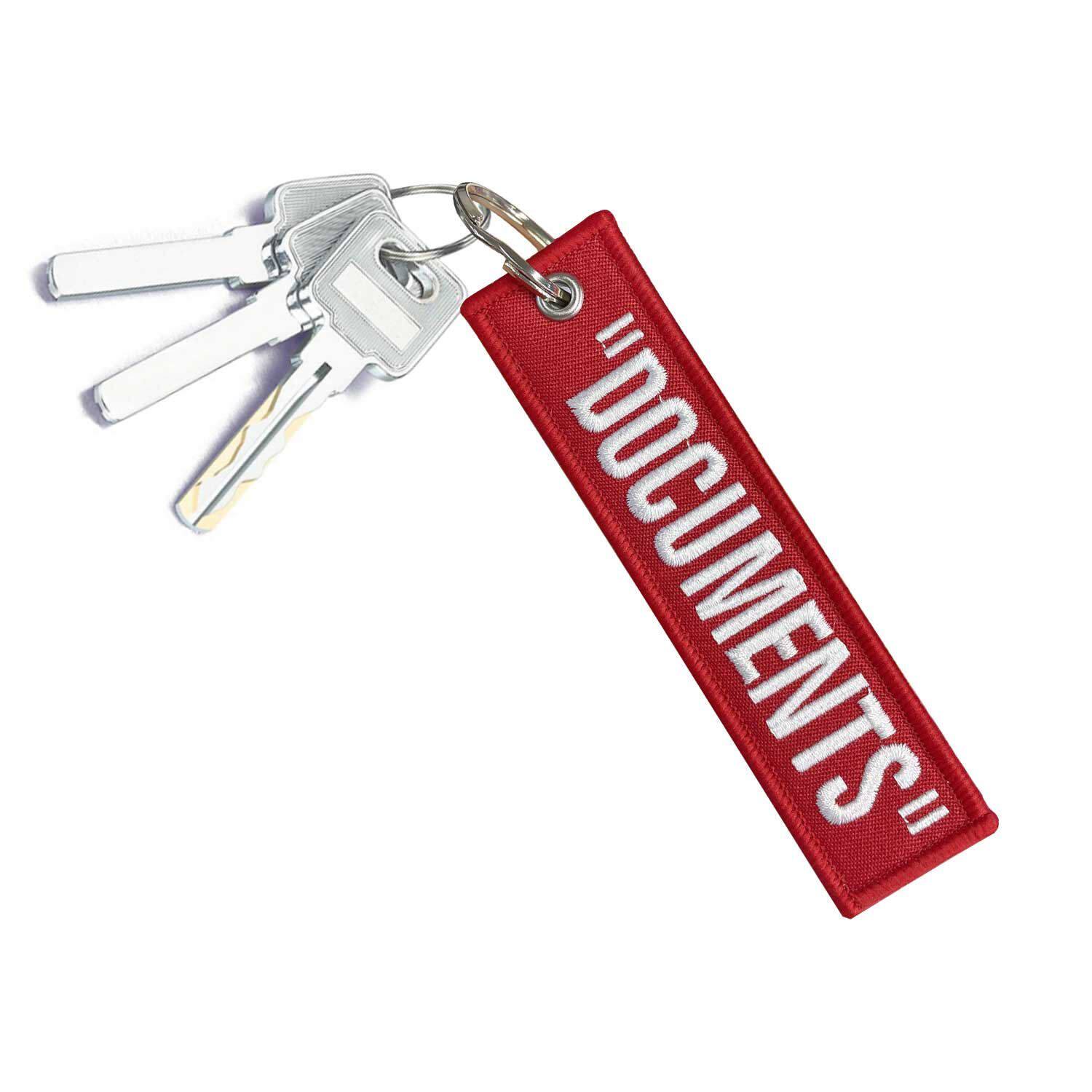 Customized key Chain Tag Motorcycle Outboard Double Sided Embroidered Keychain