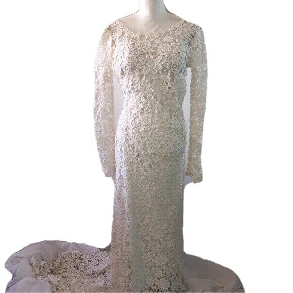 Dreamers & Lovers Clover Wedding Dress Vintage White Inspired Backless Crochet