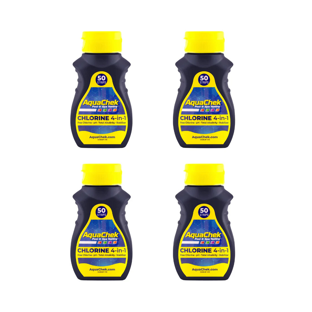 AquaChek Yellow 4-in-1 Pool Spa Test Strips 50 Count 4 Pack 511244
