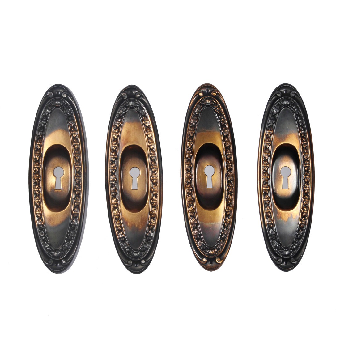 Antique “Nantes” Pocket Door Plates by Norwalk, 19 Available, NPDP159