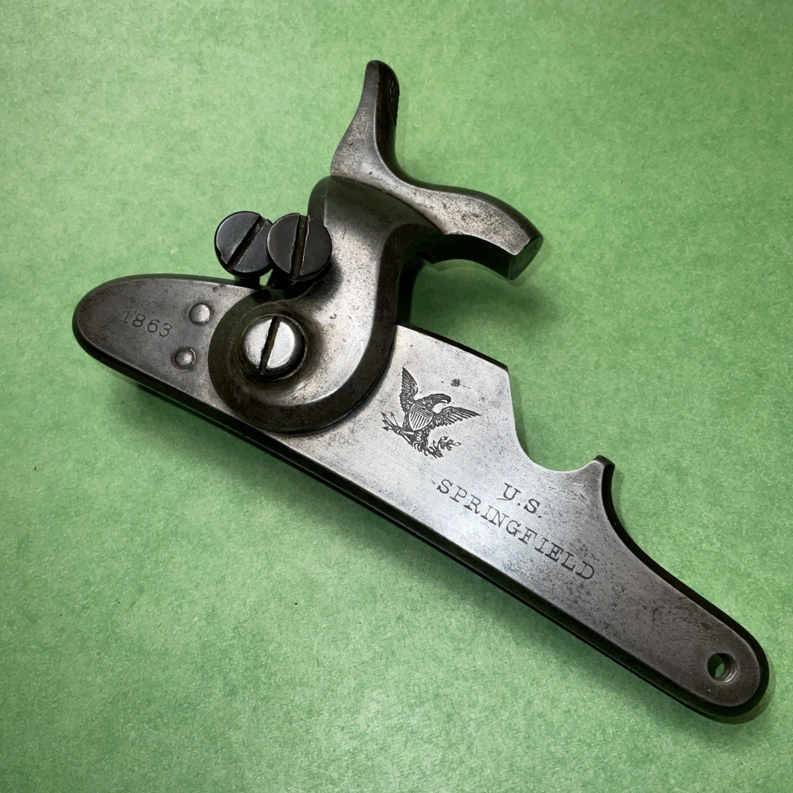 US Springfield Trapdoor Early Lock 50-70 Models 1868-69-1870 w/ Both Lock Screws