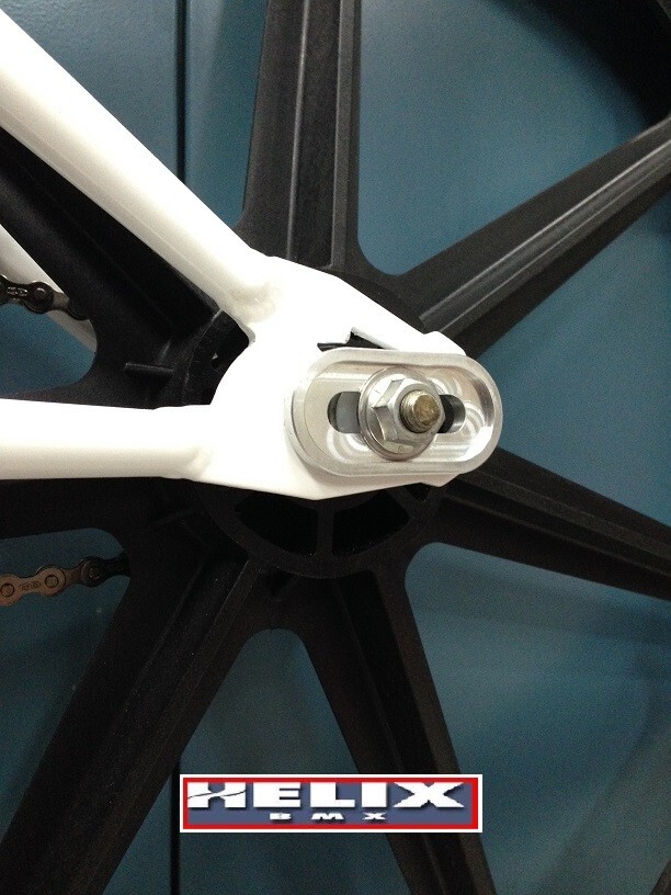 HELIX BMX DROPOUT SAVERS -Fits CRO-MO STEEL BMX & FIXED GEAR Frame w/ 3/8" Axles