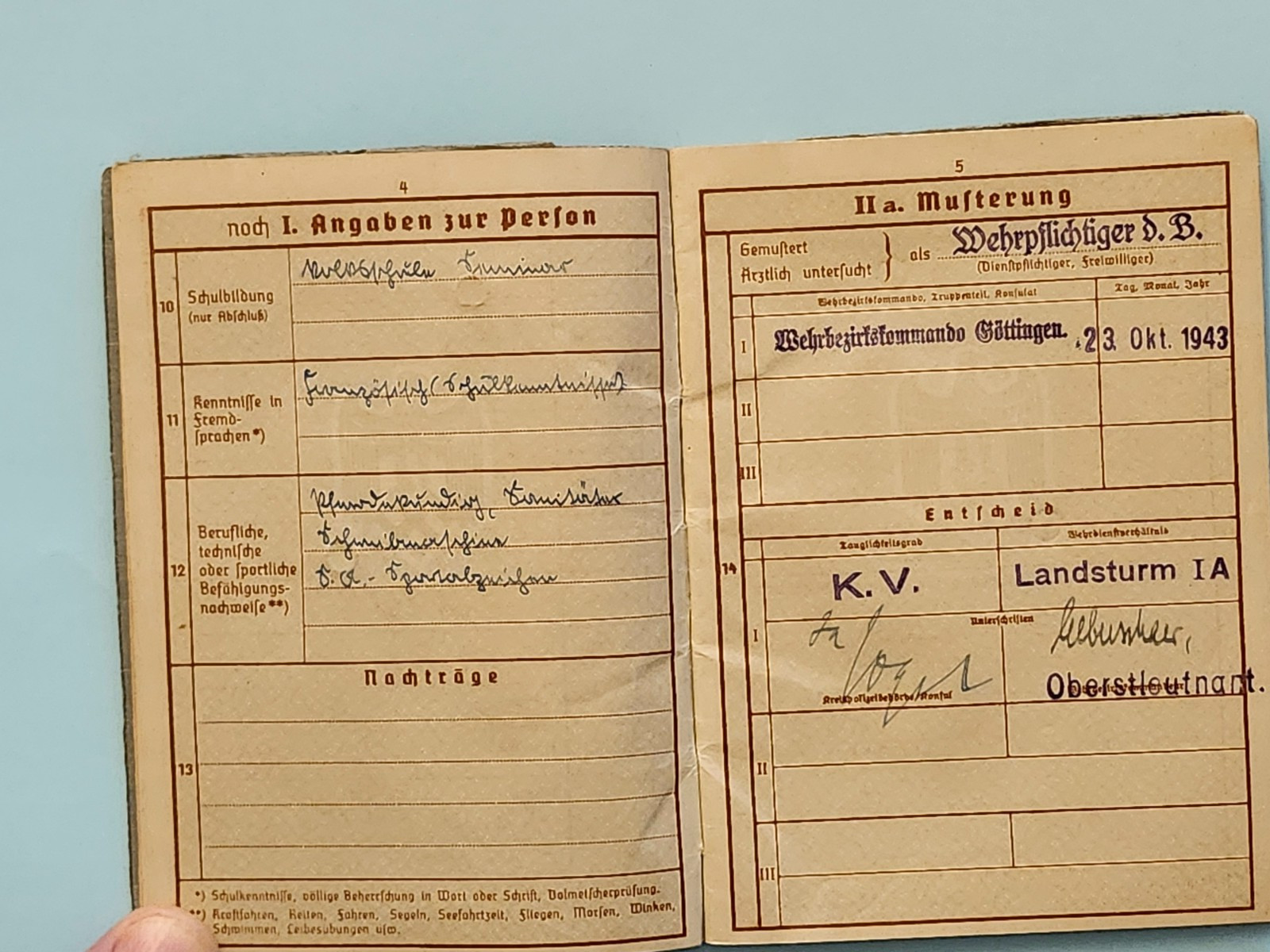 WW2 Germany. Military ID Gottingen-Northeim 1937