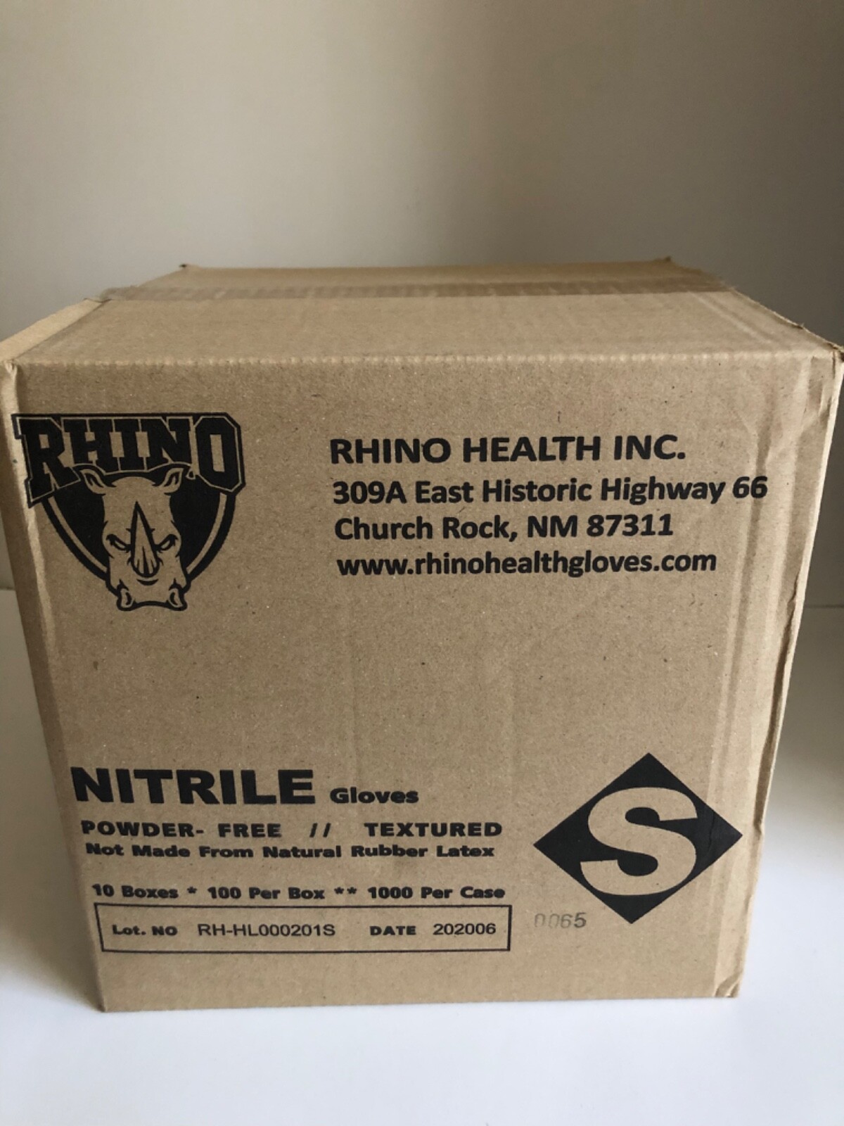 1000 Case - Rhino Purple Nitrile Gloves Powder Free Chemo Rated Size Small Large