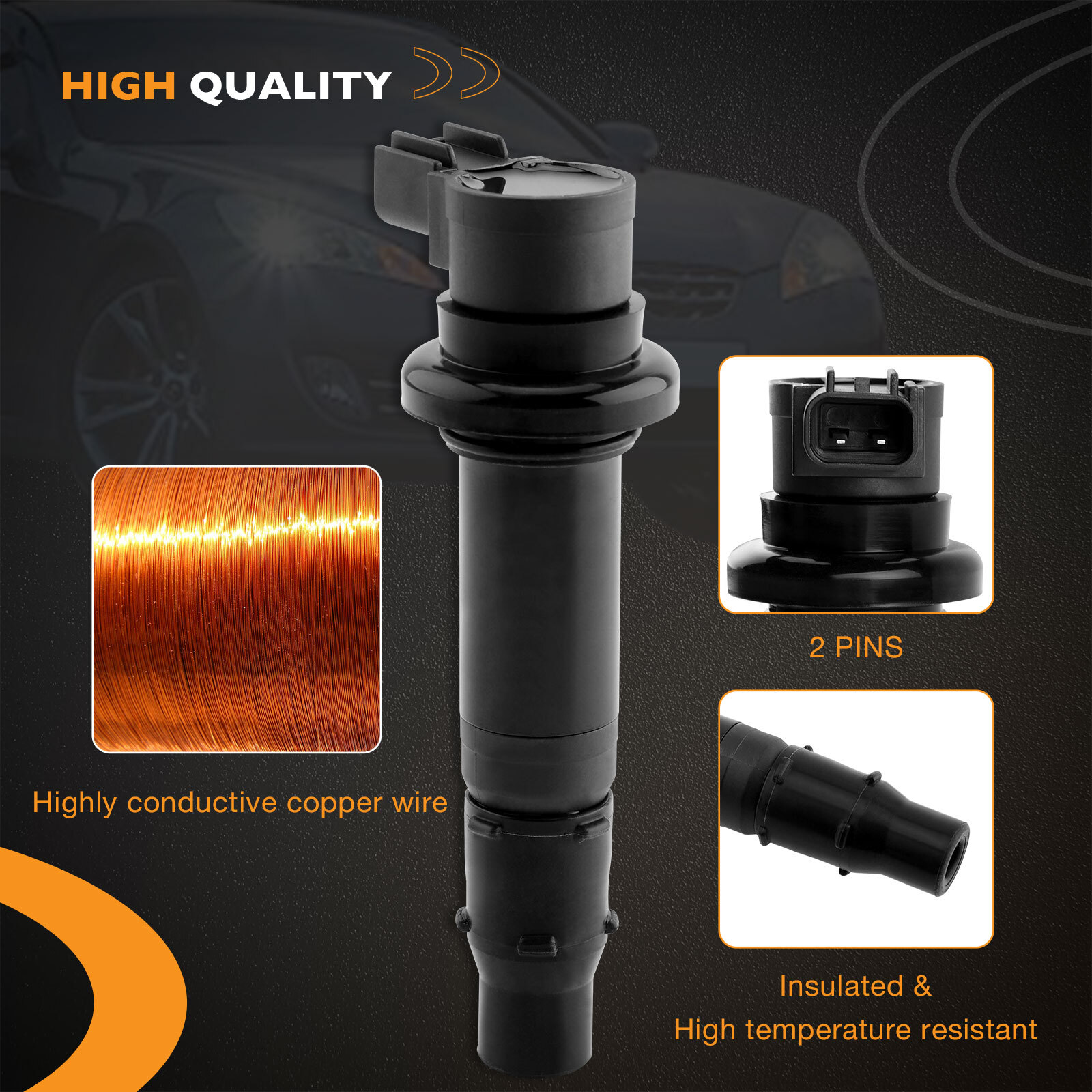 4x Ignition Coil & Spark Plugs Pack For 02-15 Yamaha FZS1 FZ1 YZFR1 YZFR6 Vmax