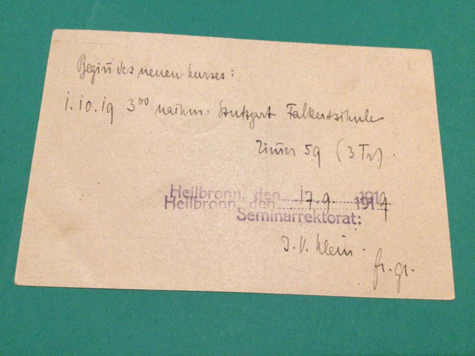 Germany Wurttemberg 1896 Heileronn used postcard A18023