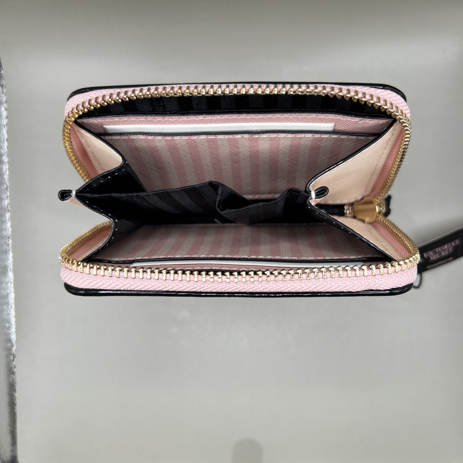 Victoria’s Secret Small Wallet With Zip Heritage Stripe NEW WITH TAG