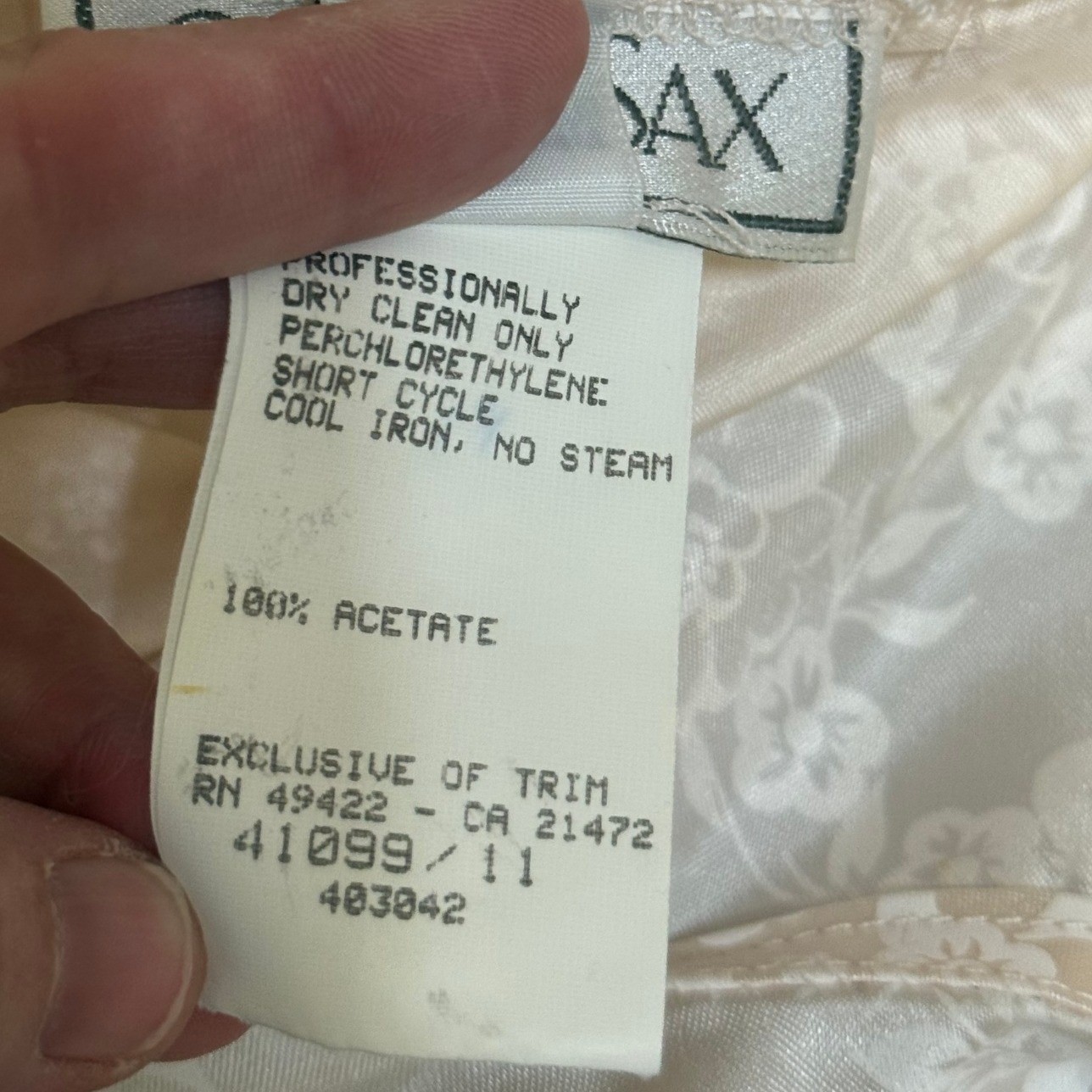 Vintage Gunne Sax Girls Dress 6 Champagne Lace Pearl Damask Victorian Formal USA