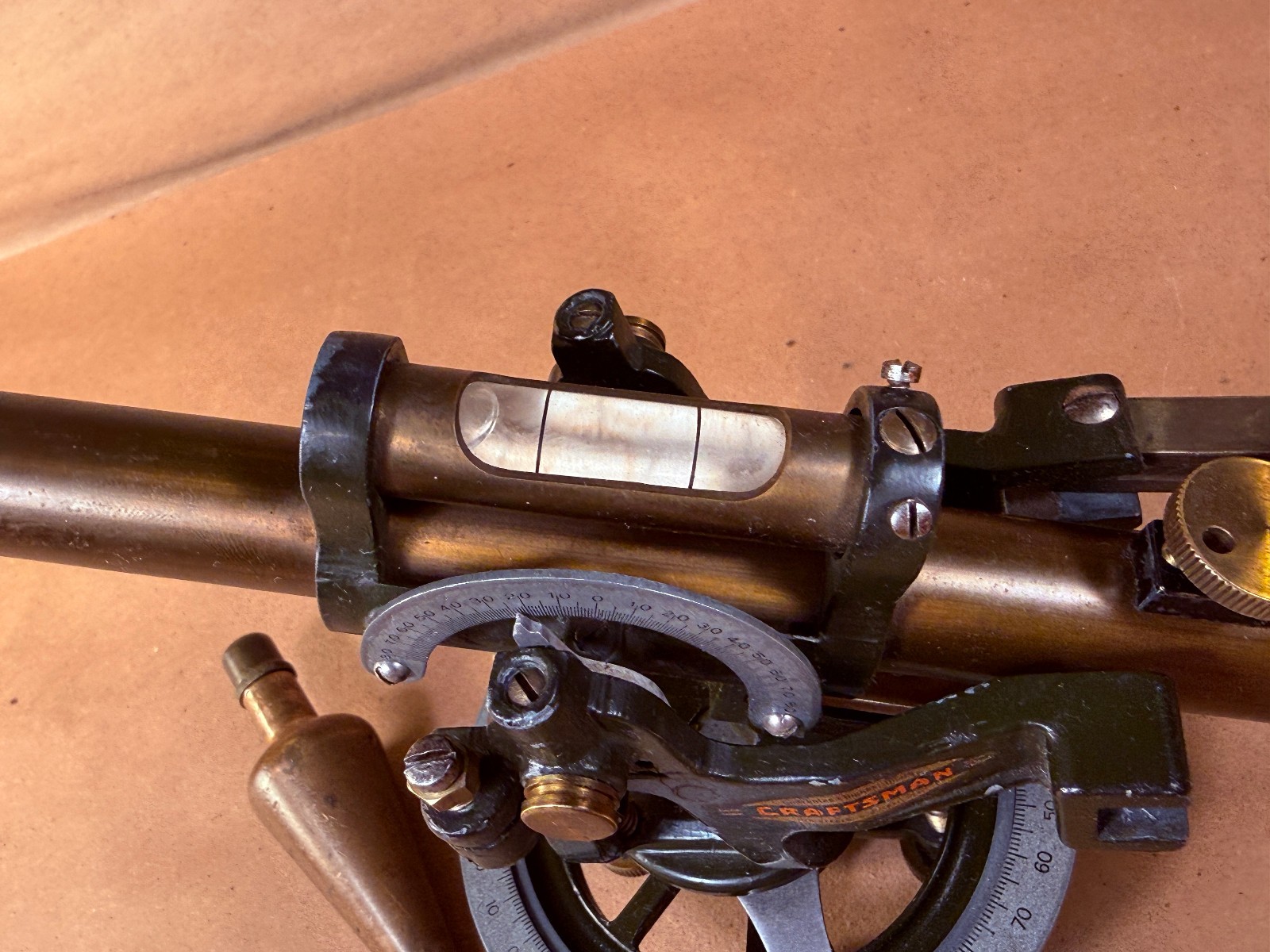 Vintage Brass Model 304.1 Sears Craftsman Farm Level Transit Surveyor w/ Case