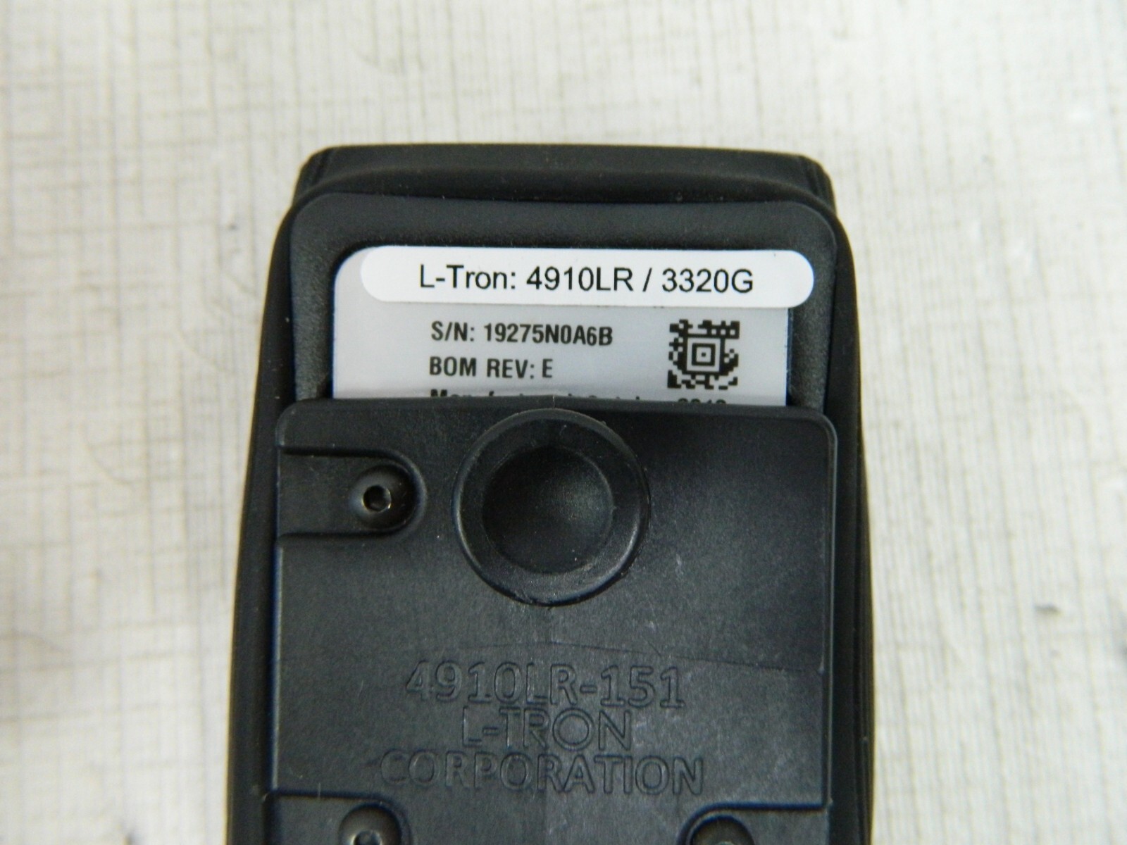 L-Tron 4910LR / 3320G Bar Code Scanner w/ USB cable, Rubber Cover & Clip TESTED