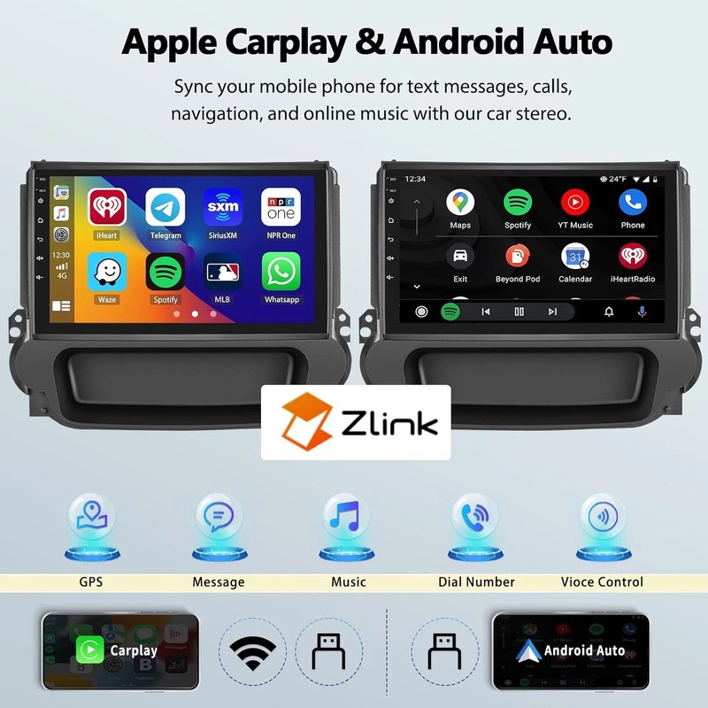 9'' FOR 2012 2013 2014 CHEVROLET MALIBU APPLE CARPLAY CAR GPS STEREO RADIO SWC