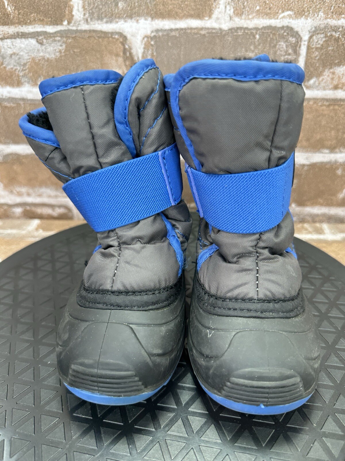 Kamik Snowbug Winter Fur Lined Snow Boots Blue Gray Boys Toddler Size 5